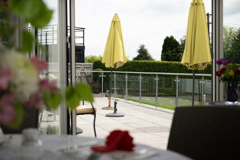 View of garden from the dinner table
